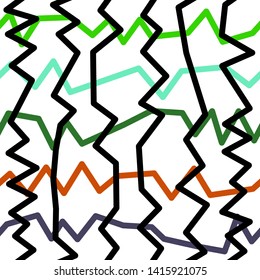 Magic Paths for Secret Decisions. Esoteric Rebus. The Road of Enigma. Texture. Seamless Pattern. HV black. — Vector