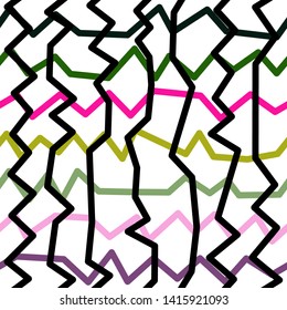Magic Paths for Secret Decisions. Esoteric Rebus. The Road of Enigma. Texture. Seamless Pattern. HV black. — Vector