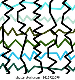 Magic Paths for Secret Decisions. Esoteric Rebus. The Road of Enigma. Texture. Seamless Pattern. HV black. — Vector