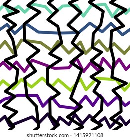 Magic Paths for Secret Decisions. Esoteric Rebus. The Road of Enigma. Texture. Seamless Pattern. HV black. — Vector