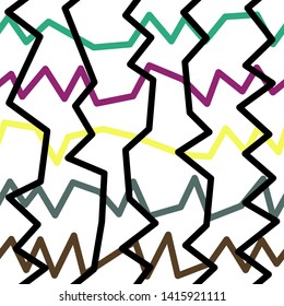 Magic Paths for Secret Decisions. Esoteric Rebus. The Road of Enigma. Texture. Seamless Pattern. HV black. — Vector
