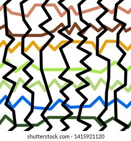 Magic Paths for Secret Decisions. Esoteric Rebus. The Road of Enigma. Texture. Seamless Pattern. HV black. — Vector