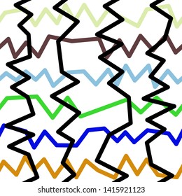 Magic Paths for Secret Decisions. Esoteric Rebus. The Road of Enigma. Texture. Seamless Pattern. HV black. — Vector