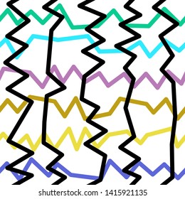 Magic Paths for Secret Decisions. Esoteric Rebus. The Road of Enigma. Texture. Seamless Pattern. HV black. — Vector