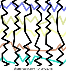 Magic Paths for Secret Decisions. Esoteric Rebus. The Road of Enigma. Texture. Seamless Pattern. HV black. — Vector