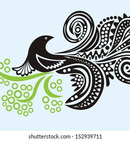 Magic pattern bird vector illustration