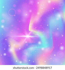 Magic Pattern. Pink Fairy Background. Princess Gradient. Iridescent Pastel Invite. Purple Universe Invitation. Blue Magical Hologram. Girl Backdrop. Dream Magic Pattern.