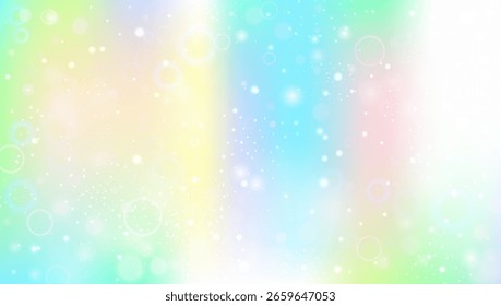 Patrón mágico. Gradiente De Hada Rosa Y Hermoso Fondo Kawaii. Holograma de unicornio púrpura. Diseño De La Muchacha De La Acuarela En Un Telón De Fondo Ligero De La Sirena. Patrón mágico azul.