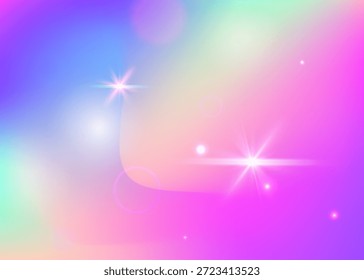 Padrão Mágico. Fundo Kawaii Rosa. Holograma Menina. Convite Abstrato Iridescente. Convite Místico Roxo. Gradiente Azul Girlish. História da Princesa. Padrão Mágico Doce.