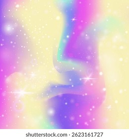 Magic Pattern. Pink Princess Invitation. Girl Gradient. Fairytale Universe Mesh. Purple Girlish Hologram. Lilac Sparkles Background. Fairy Texture. Party Magic Pattern.