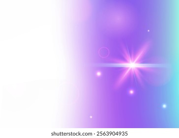 Magic Pattern. Purple Fairy Gradient. Rainbow Background. Fairytale Mystical Invite. Pink Pastel Hologram. Blue Magical Invitation. Kawaii Backdrop. Stars Magic Pattern.