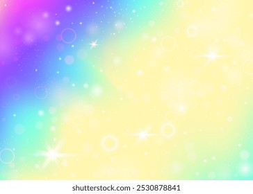 Patrón mágico. Fondo de chica púrpura. Princesa Gradiente. Invitación cósmica holográfica. Holograma místico rosa. Invitación borrosa lila. Brillo de unicornio. Lindo patrón mágico.