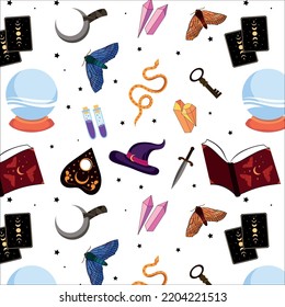 Magic pattern. Vector illustration sacred symbol. Halloween set