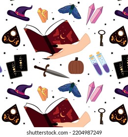 Magic pattern. Vector illustration sacred symbol. Halloween set