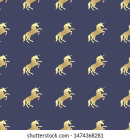 Magic pegasus, unicorn fairy-tale animal vector pattern