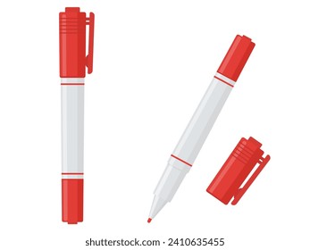 Magic pen red vector illustration