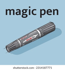 magic pen sketch pencil style