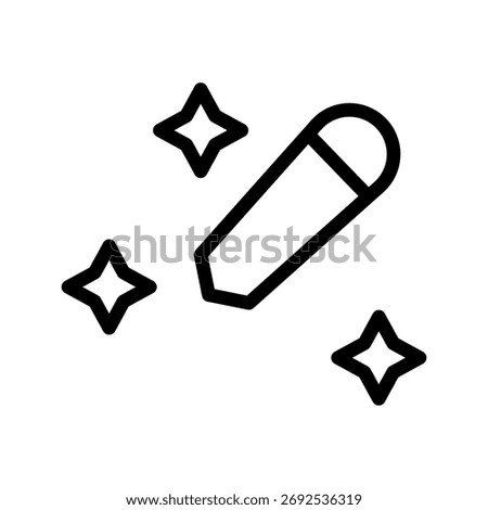 Magic Pencil Line Icon — Creative Editing, Auto‑Enhance and Inspiration