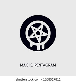 Magic, Pentagram vector icon