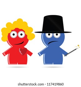 magic people icon vector illustration