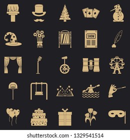 Magic performance icons set. Simple set of 25 magic performance icons for web for any design