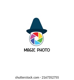 magic photo logo design vector