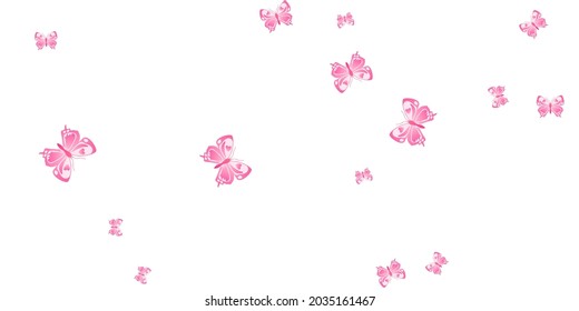 Magic Pink Butterflies Isolated Vector Illustration Stock Vector ...