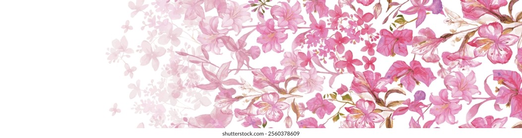 Magic pink floral abstract vector background. Decorative pink abstract baby illustration.