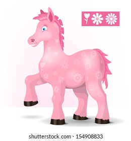 Magic pink horse