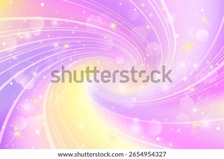 Magic pink sky in sparkling stars. Adventure, fairy tale, festive background. Whirlwind of magic, sparkles, image of miracle and magic for princesses, unicorns and mermaids. Vector illustration.