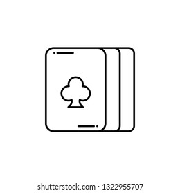 magic playing card outline icon. Signs and symbols can be used for web, logo, mobile app, UI, UX