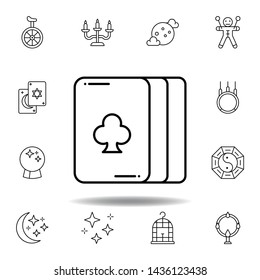 magic playing card outline icon. elements of magic illustration line icon. signs, symbols can be used for web, logo, mobile app, UI, UX