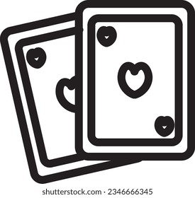 Magic Playing Card Outline Icon