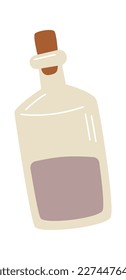 Magic poison in bottle flat icon Magical art. Vector illustration