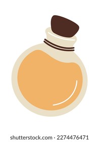 Magic poison in bottle flat icon Magical art. Vector illustration