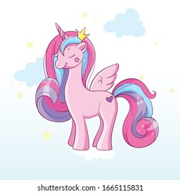 magic pony with horn and wings