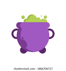 magic pot flat halloween symbol icon 