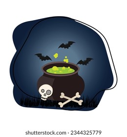 Magic pot  illustration vector icon which can easily modify or edit  