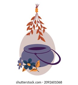  magic pot set vector image