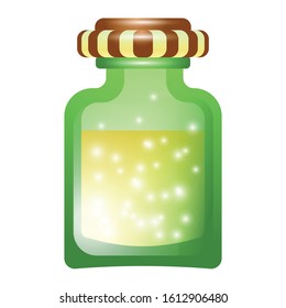 Magic potion bottle icon. Cartoon of magic potion bottle vector icon for web design isolated on white background