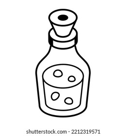 A magic potion bottle linear icon download
