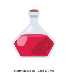 Magic Potion Bottle Vector | Fantasy Elixir Icon | Game UI Asset | Flat Design Illustration