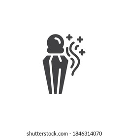 Magic potion bottle vector icon. filled flat sign for mobile concept and web design. Poison bottle glyph icon. Symbol, logo illustration. Vector graphics