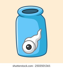 Magic potion bottles with eyeball