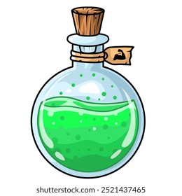 Magic Potion Bottles Power Illustration Collection Vector.