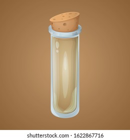 Magic potion empty bottle game asset vector icon, cute fantasy design, isolated element.