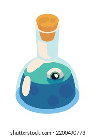 magic potion with eye isometric icon