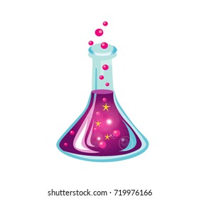 Magic Potion Flask With Elixir For Game Ui