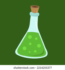 Magic potion flat vector illustration. Cute magic potion cartoon vector illustration for graphic design and decorative element