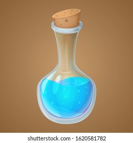 Magic potion game asset vector icon, cute fantasy design, isolated element.
